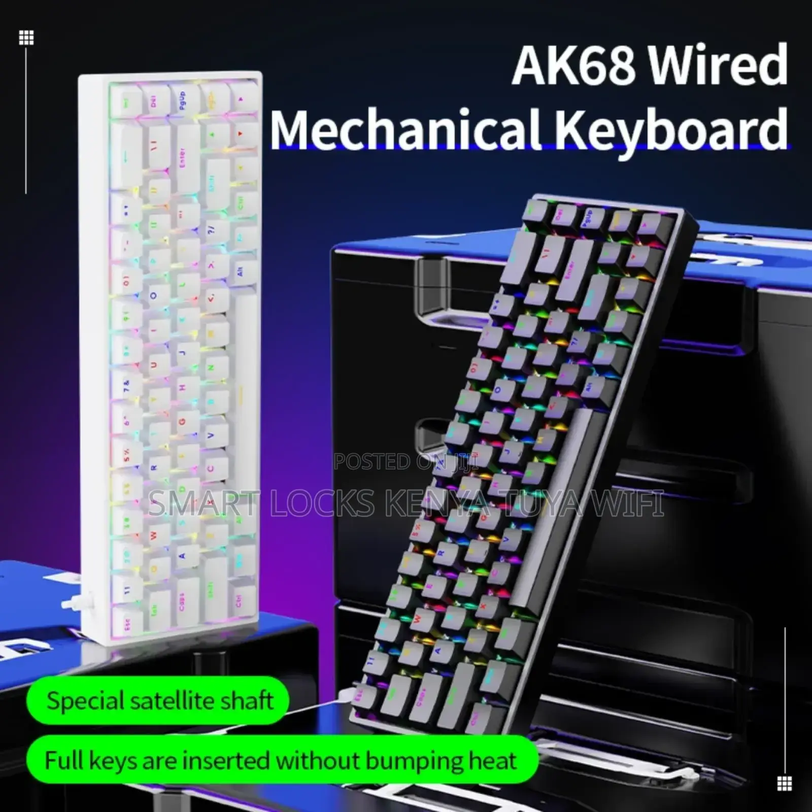 Hot Swappable Computer, Laptop and Playstation Red Switch Keyboard 60%
