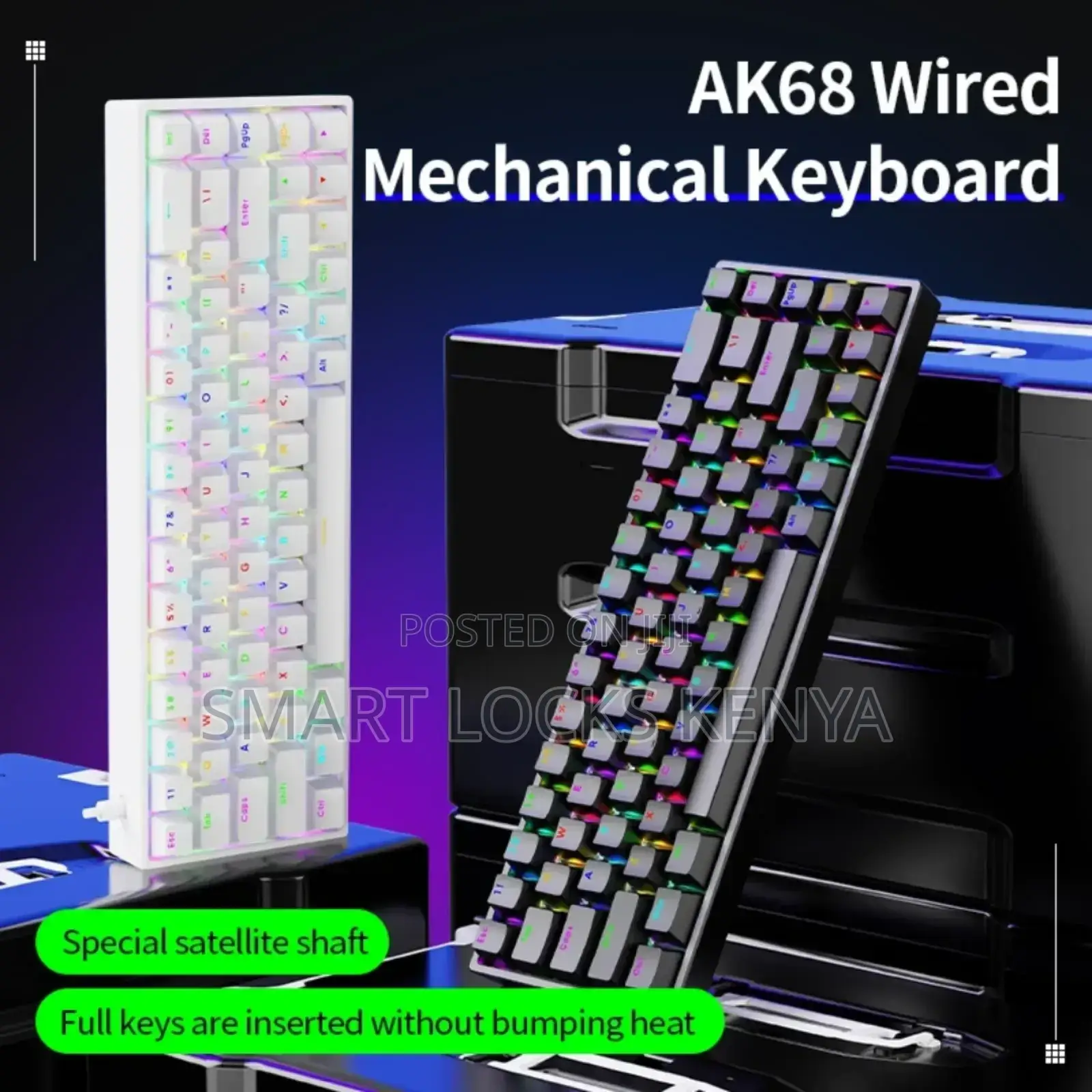 Hot Swappable Computer, Laptop and Playstation Red Switch Keyboard 60%