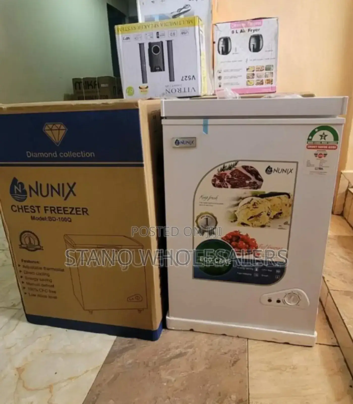 Colour White Nunix 100l Freezer
