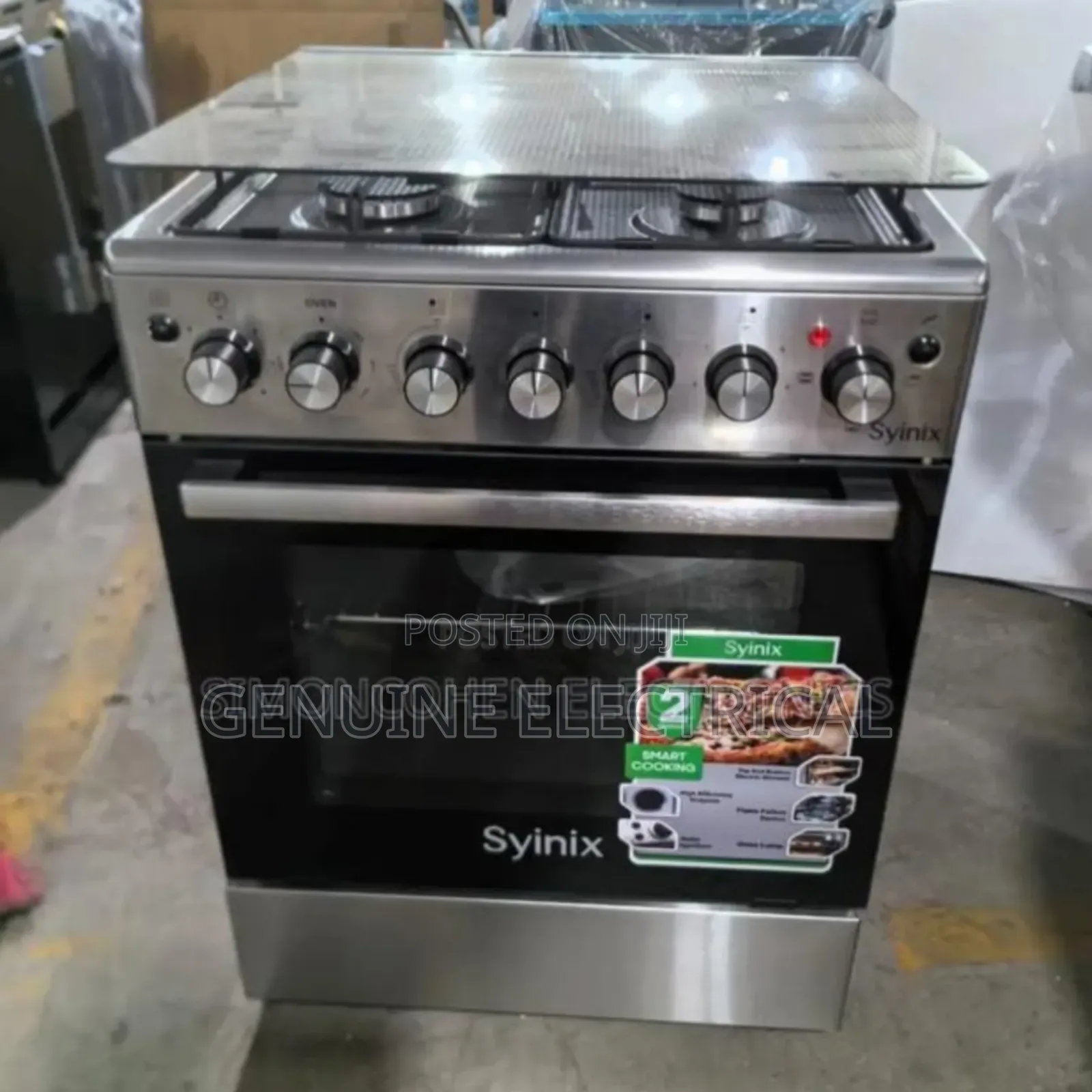 Syinix 60by60 3gas+1e Standing Cooker