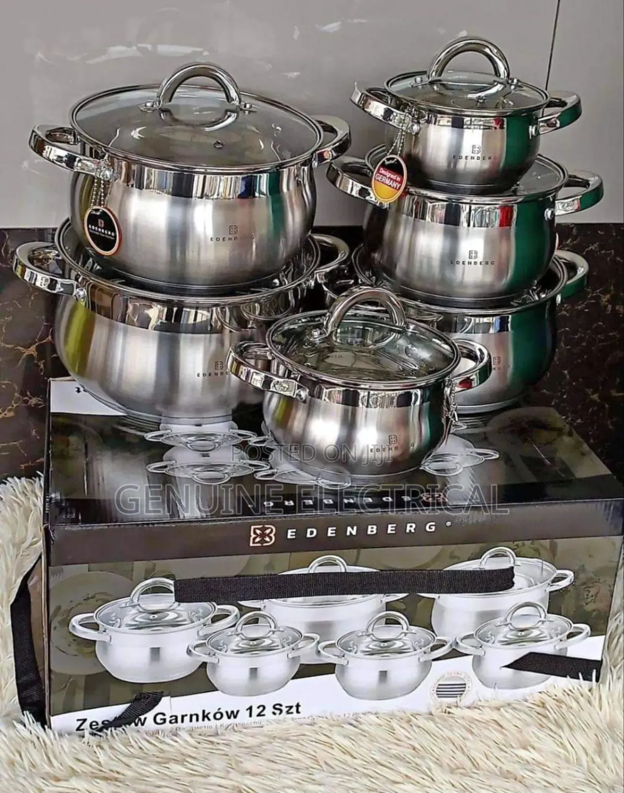 Edenburg Stainless Steel 12pcs Cookware