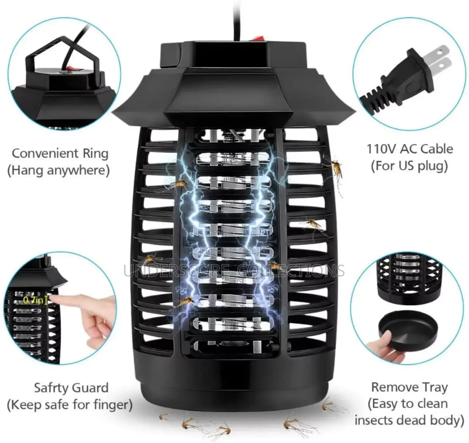 Electric Mosquito Killer Uv Machine. Anti Insects Plug in Lamp