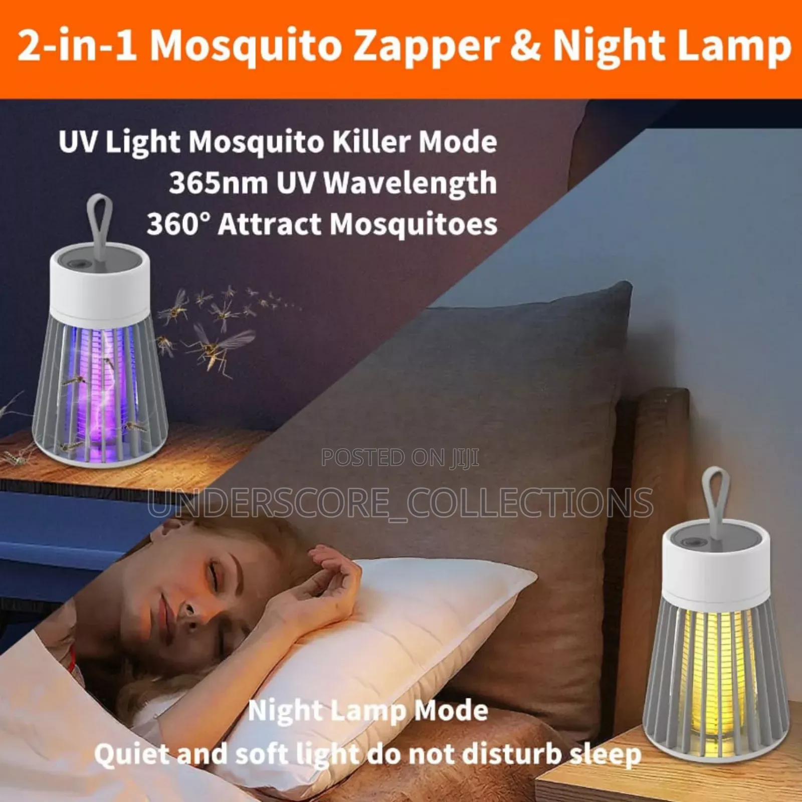 2in1 Led Night Light Electronic Usb Rechargeable Mosquito Killer Trap