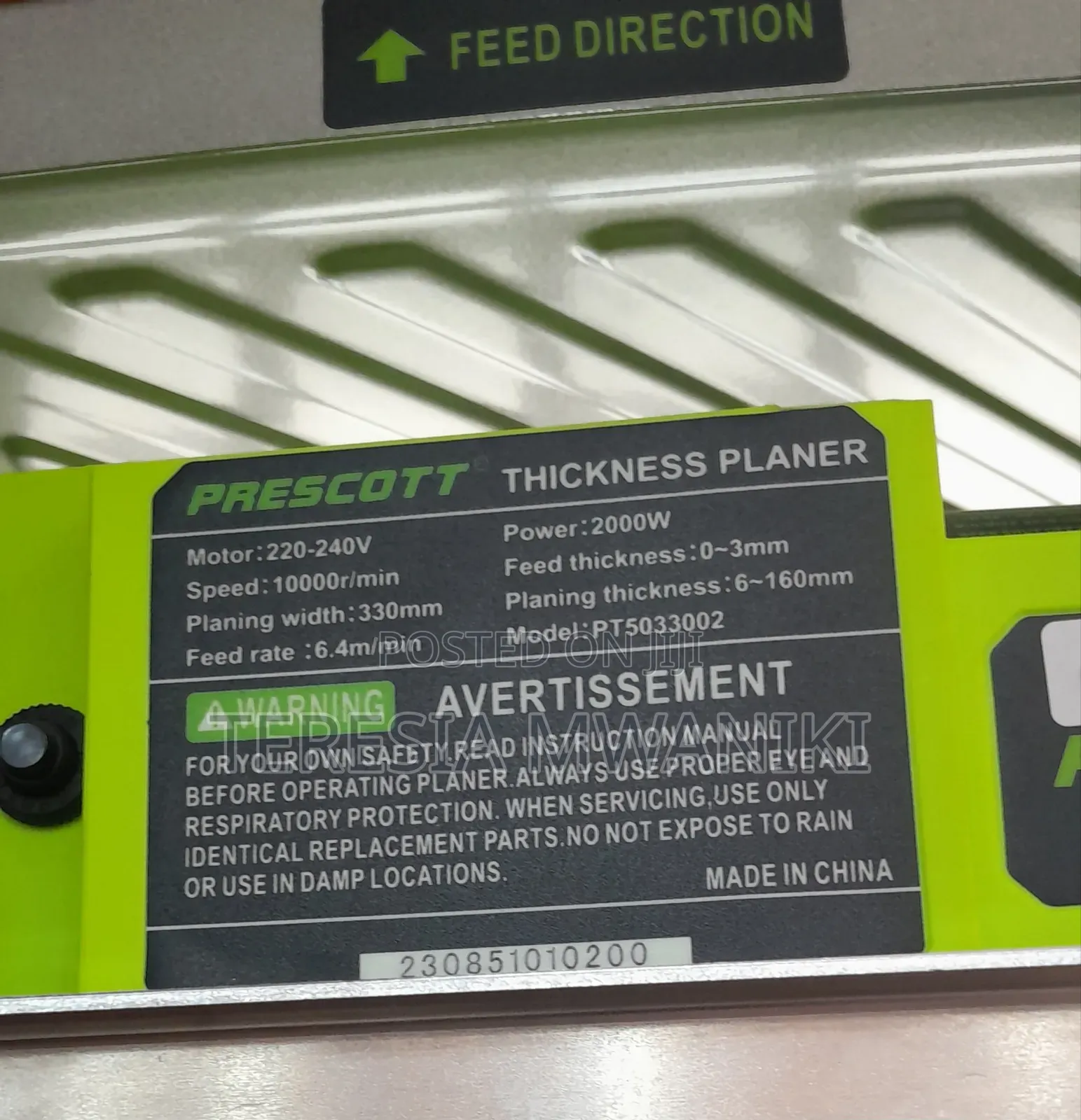 Thicknesses Planer (Prescott)