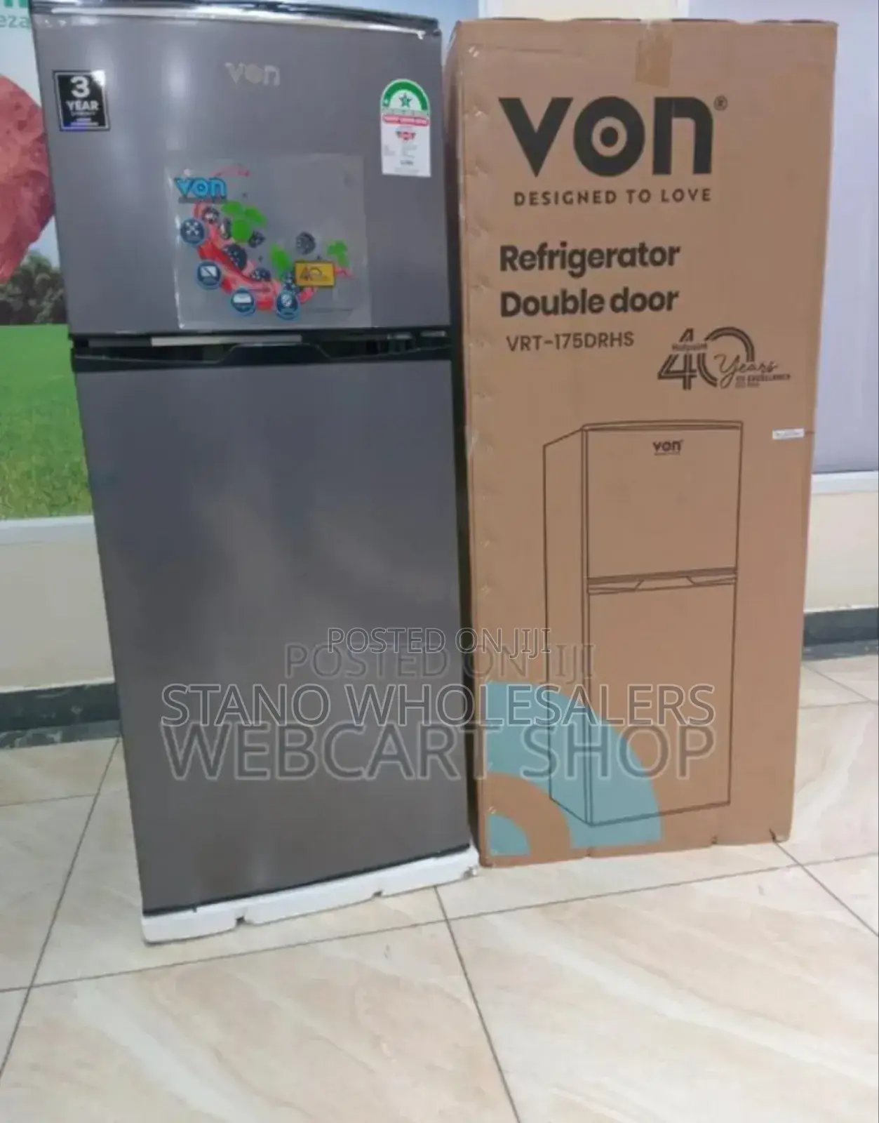 3year Warranty-- Von 175litres Fridge