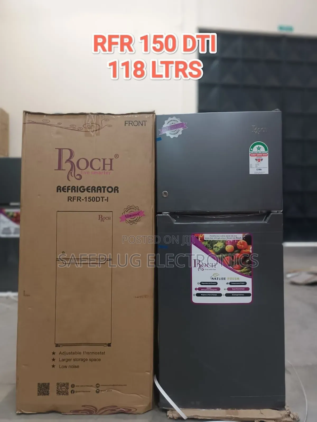 Roch 150dt-I Top Freezer Fridge - 118 Litres With Lock
