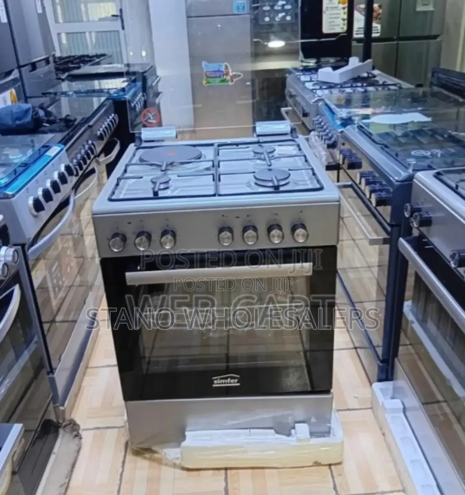 With Gas Sensor- Von Simfer 60*60 3+1 Standing Cooker