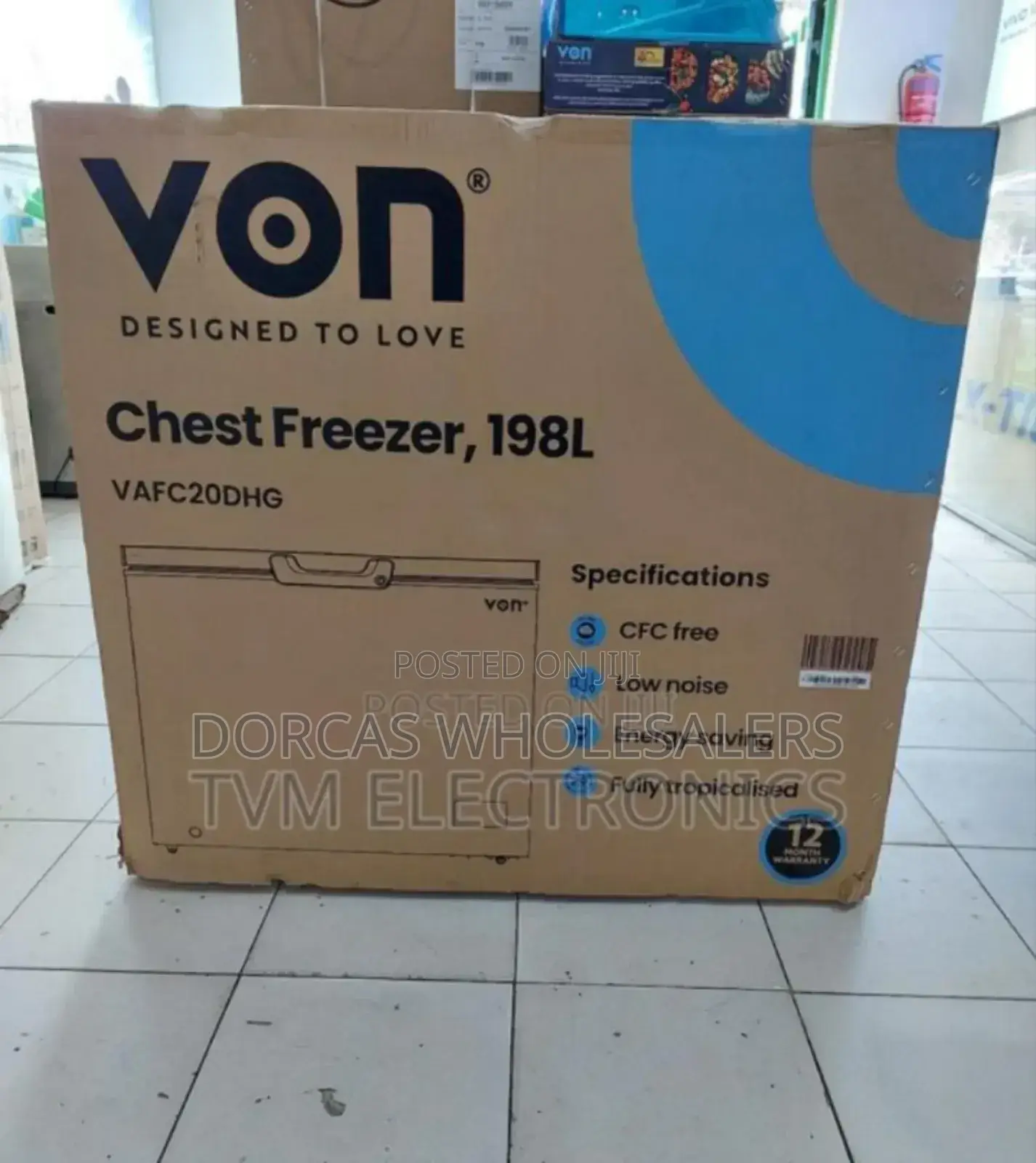 Big Commercial- Von 198l Freezer