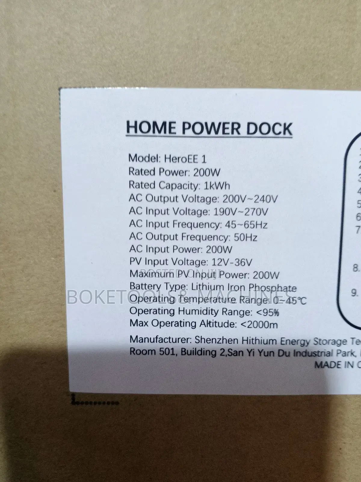 Hithium 1kwh Power Station Ac Dc