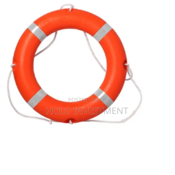 Rescue Ring Life 4.3kgs With Reflective Grey Strips and White Rope