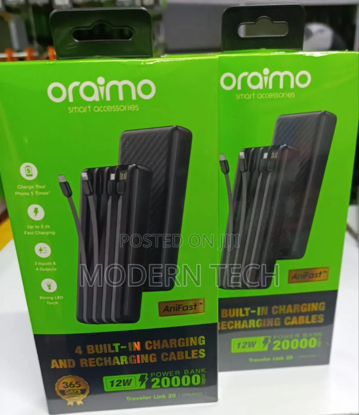 Oraimo Traveler Link 20 20000mah 12w Power Bank