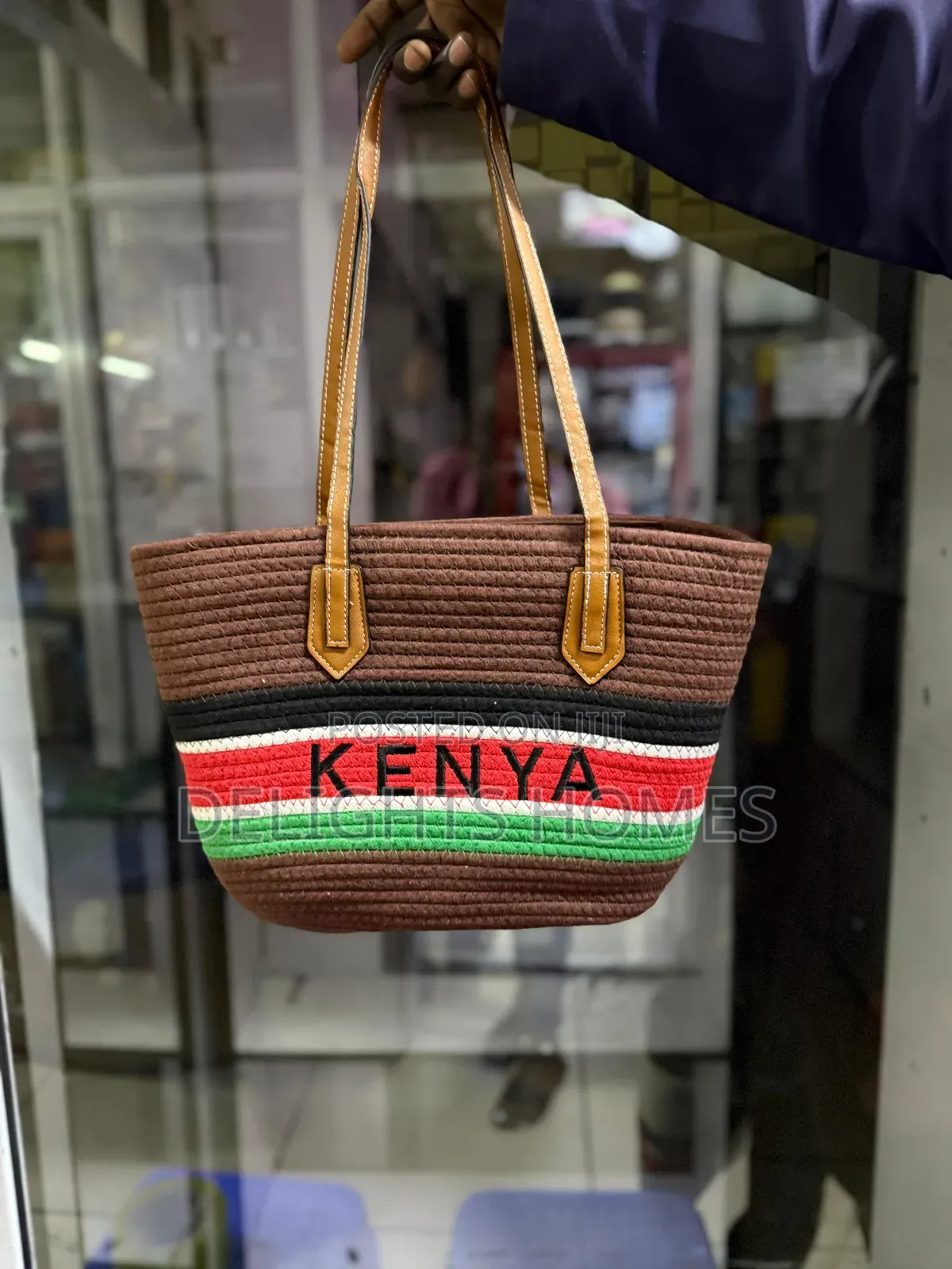 Kenyan Flag Colors New Wooven Summer Bag_yu