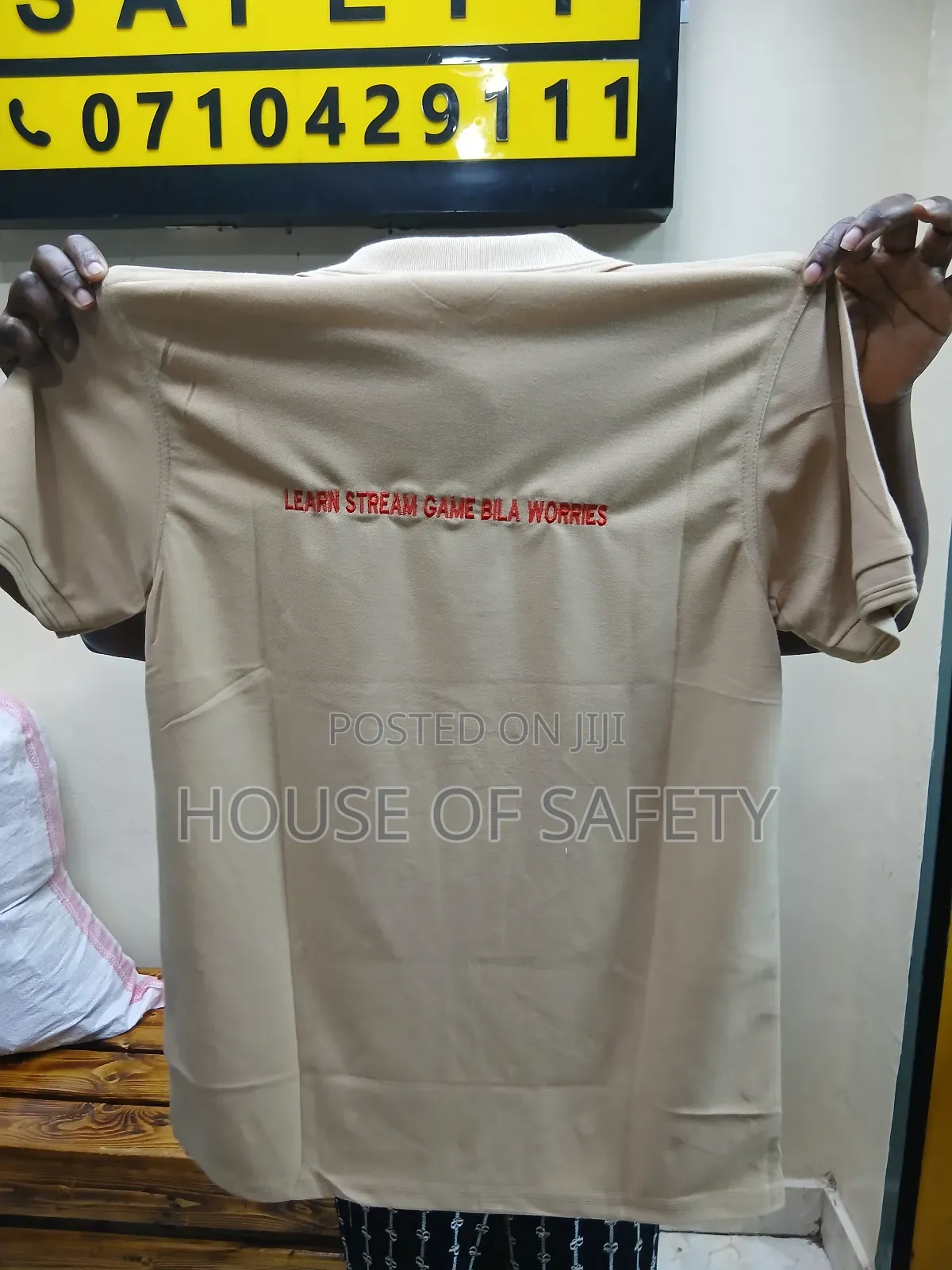 Beige Polo Tshirt Cotton