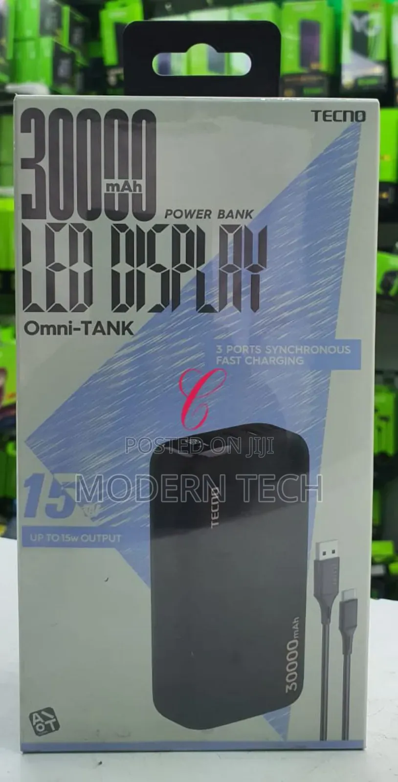 Tecno Omni Tank Powerbank 30000mah