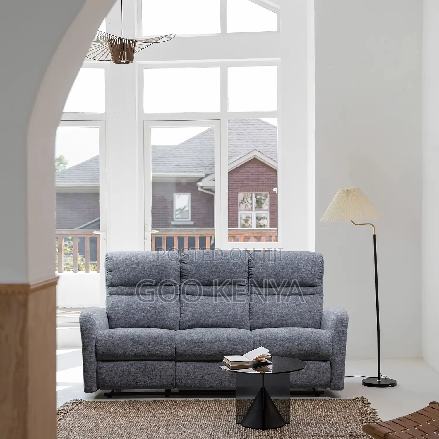 Home Sofa; 3-Seater Ergonomic Recliner Couch With Adjustable Backrest