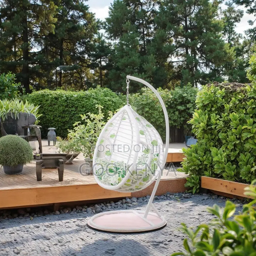 Outdoor Chair; Hanging Basket Rattan Chair With Cushion