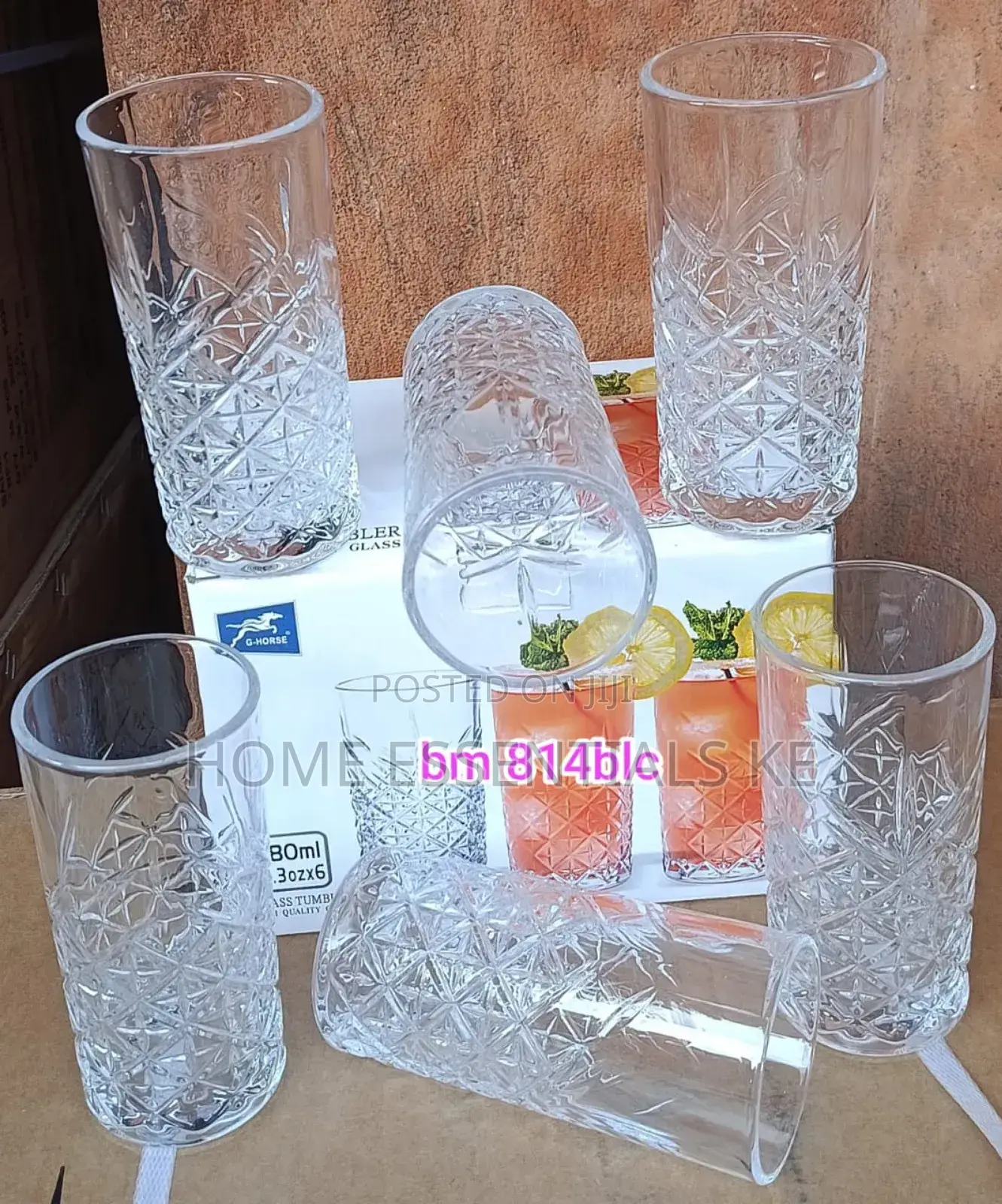 6pcs Long Glass Set/ Water or Juice Glass Set