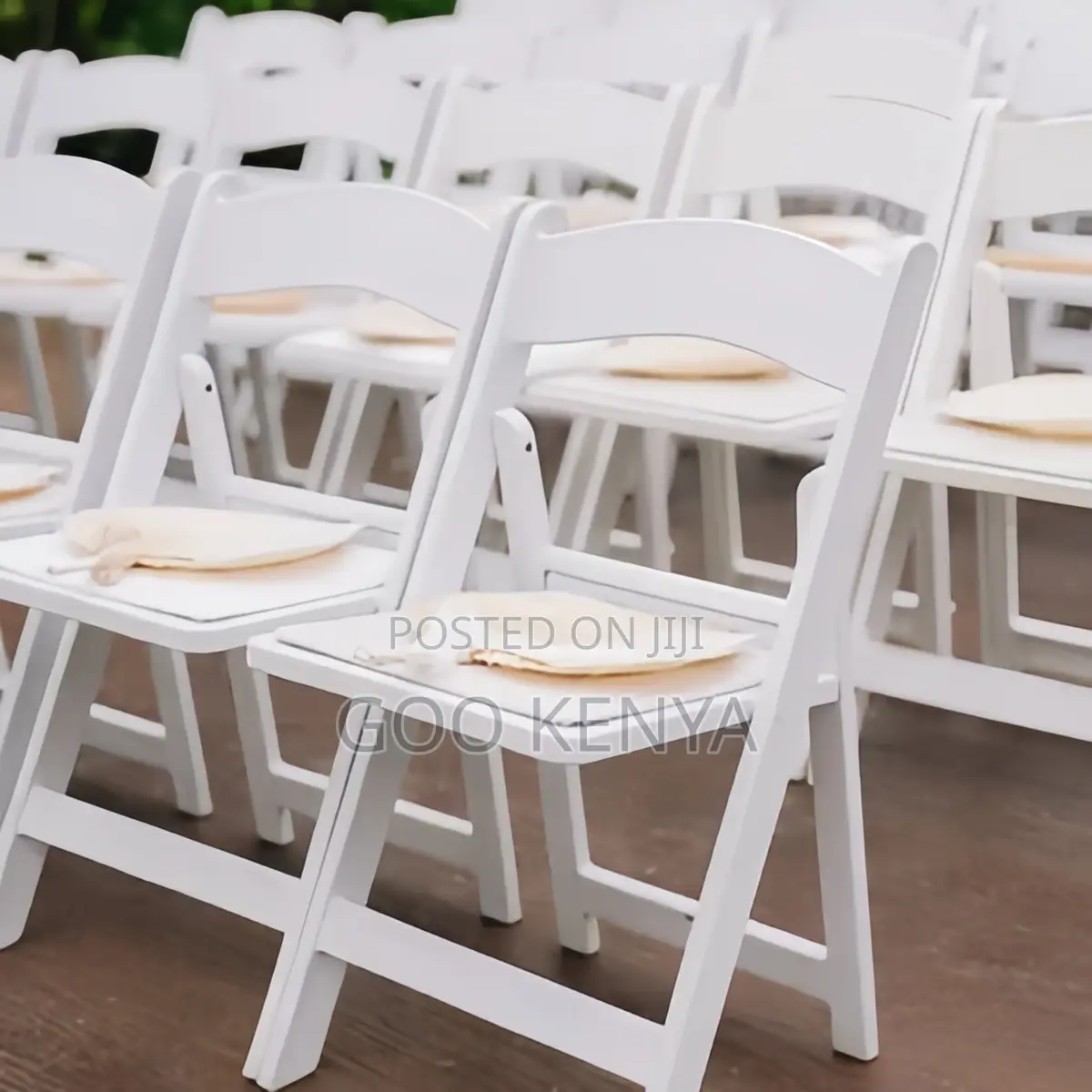 Outdoor Chair; White Outdoor Event Resin Folding Chair