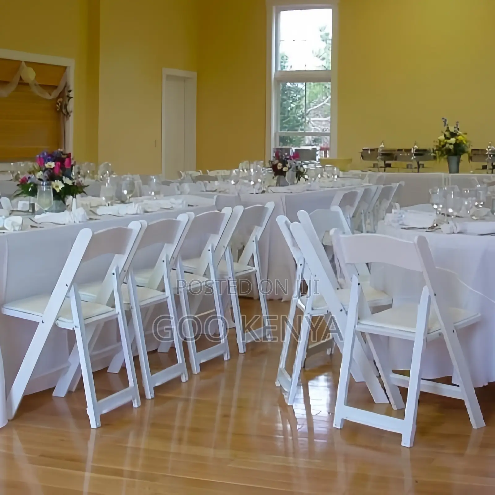 Outdoor Chair; White Outdoor Event Resin Folding Chair