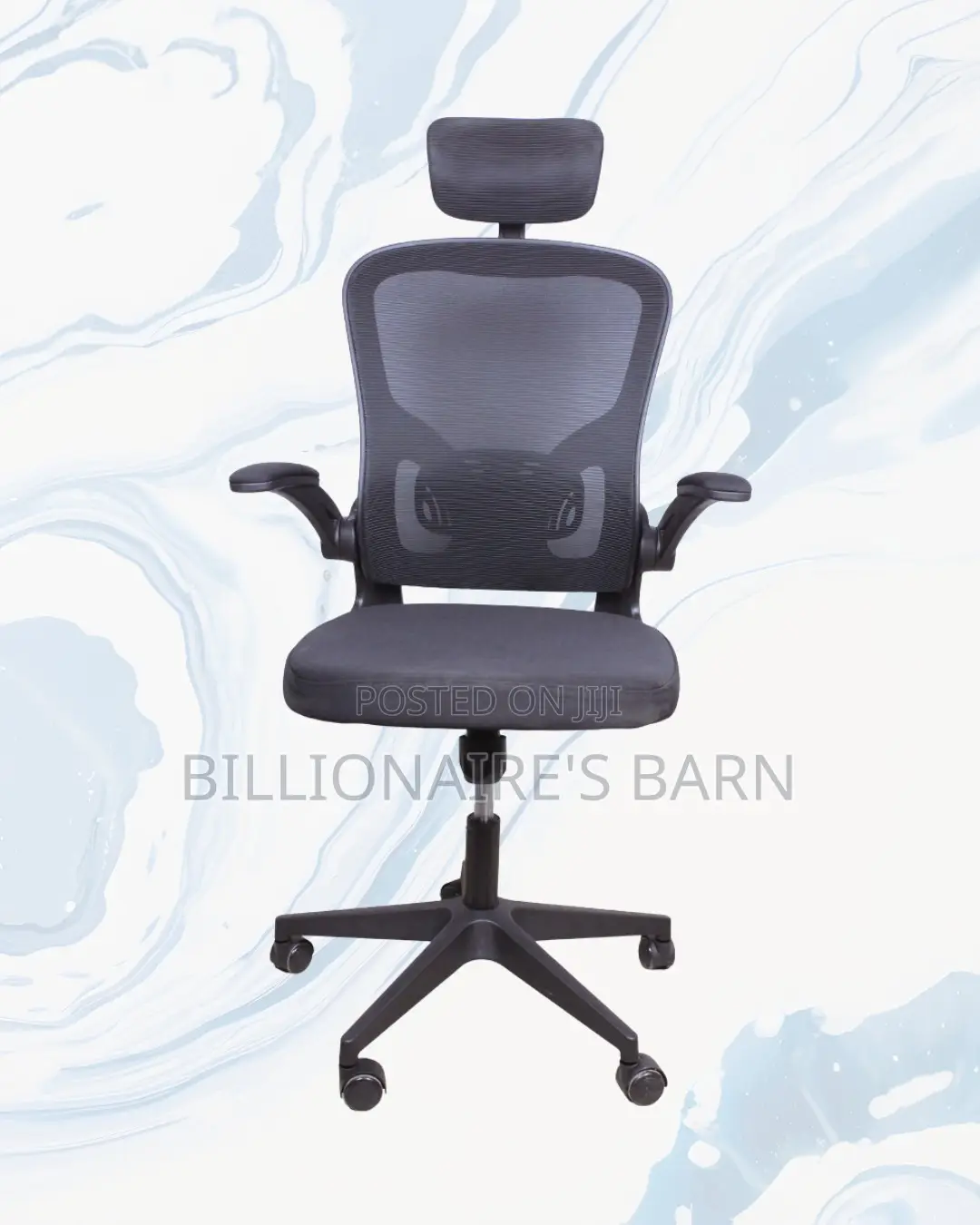 Grey Ergonomic Office Chair | Quiet-Roll Swivel Base