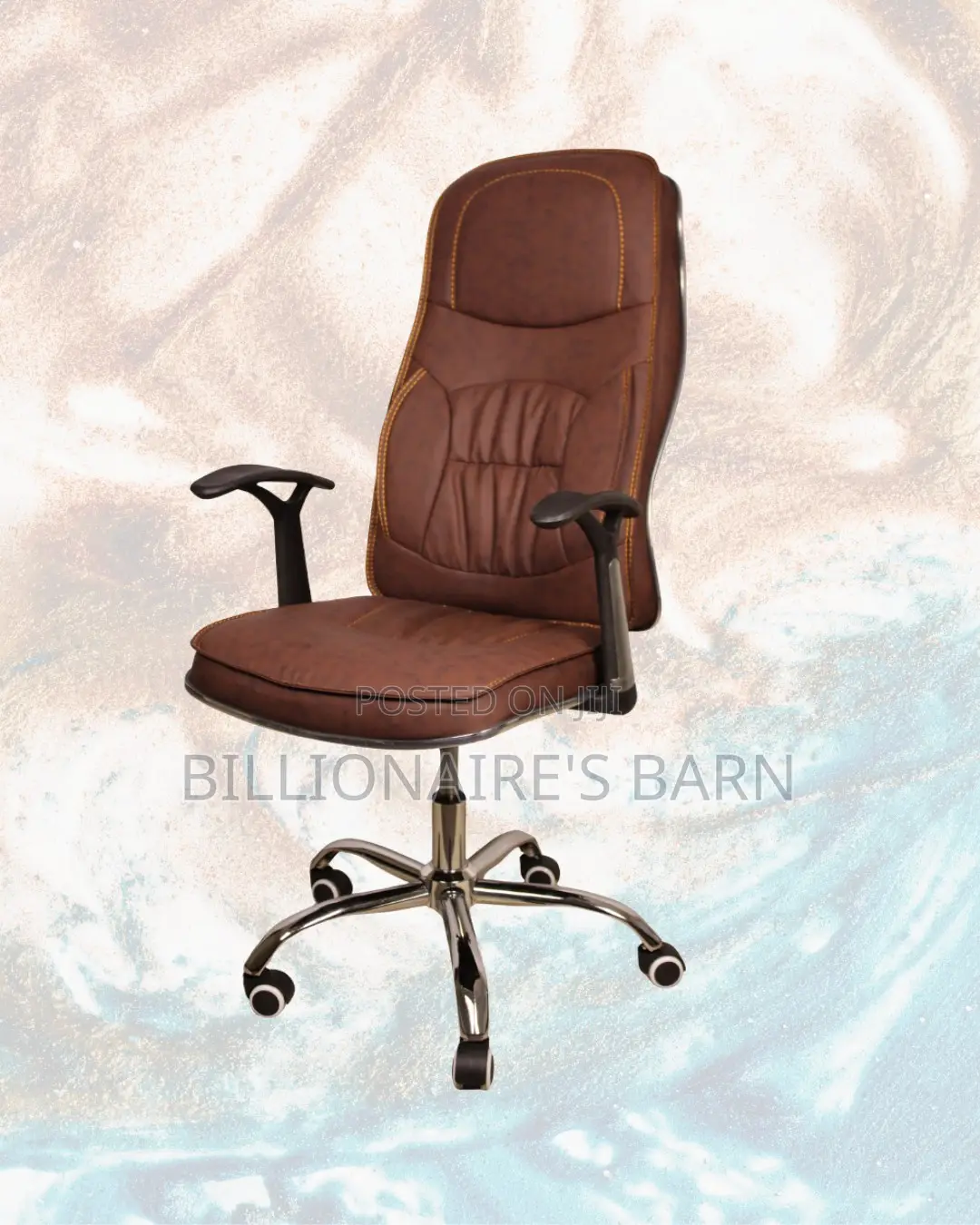 Adjustable Ergonomic Executive Leather Chair | Lumbar Support