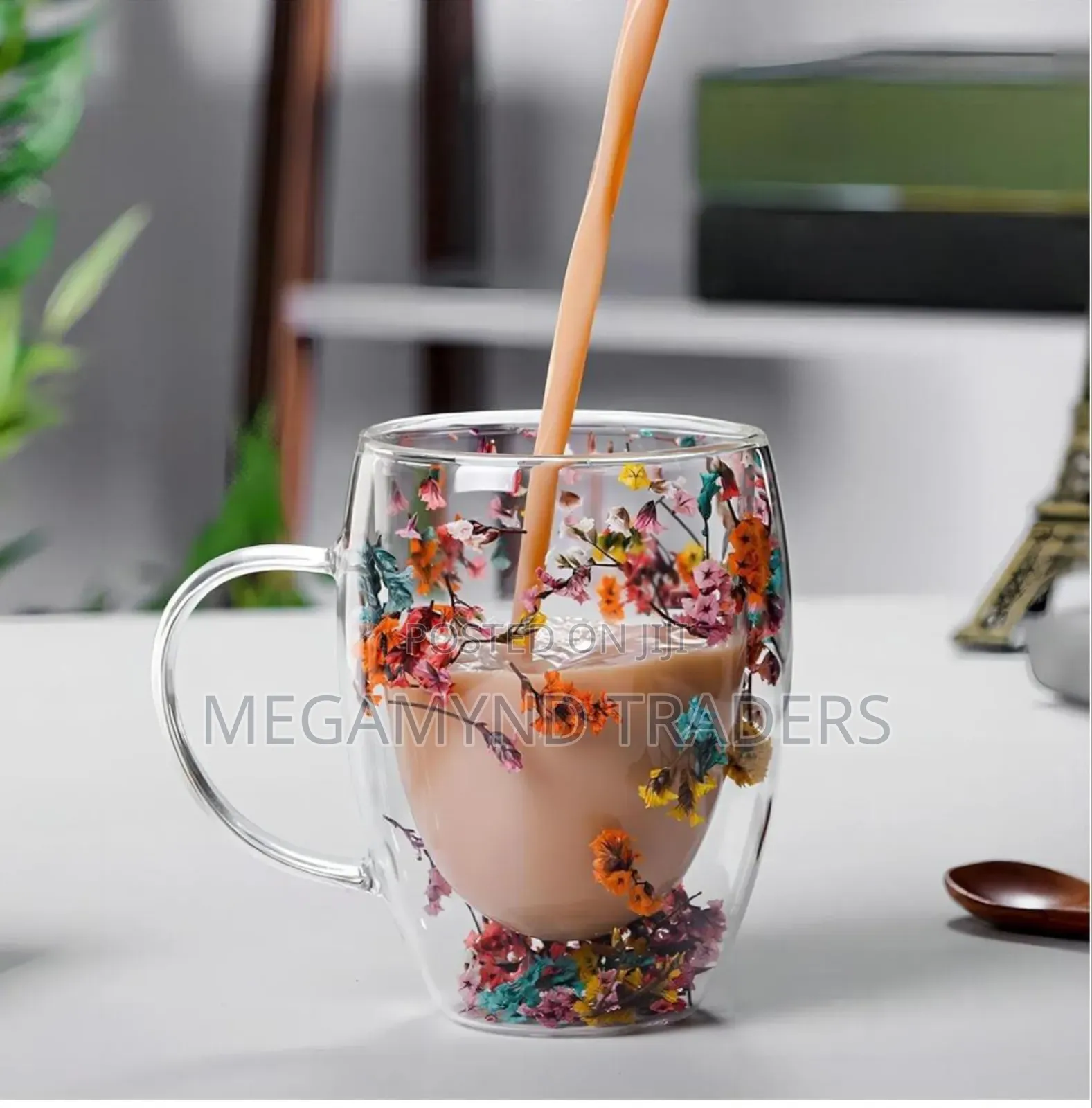 Double Wall Glass Cup/Coffee Cup With Handle