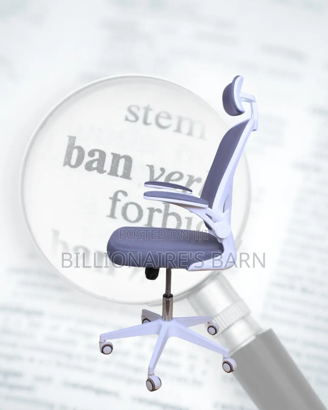 Imported White Ergonomic Office Chair — Easy to Clean