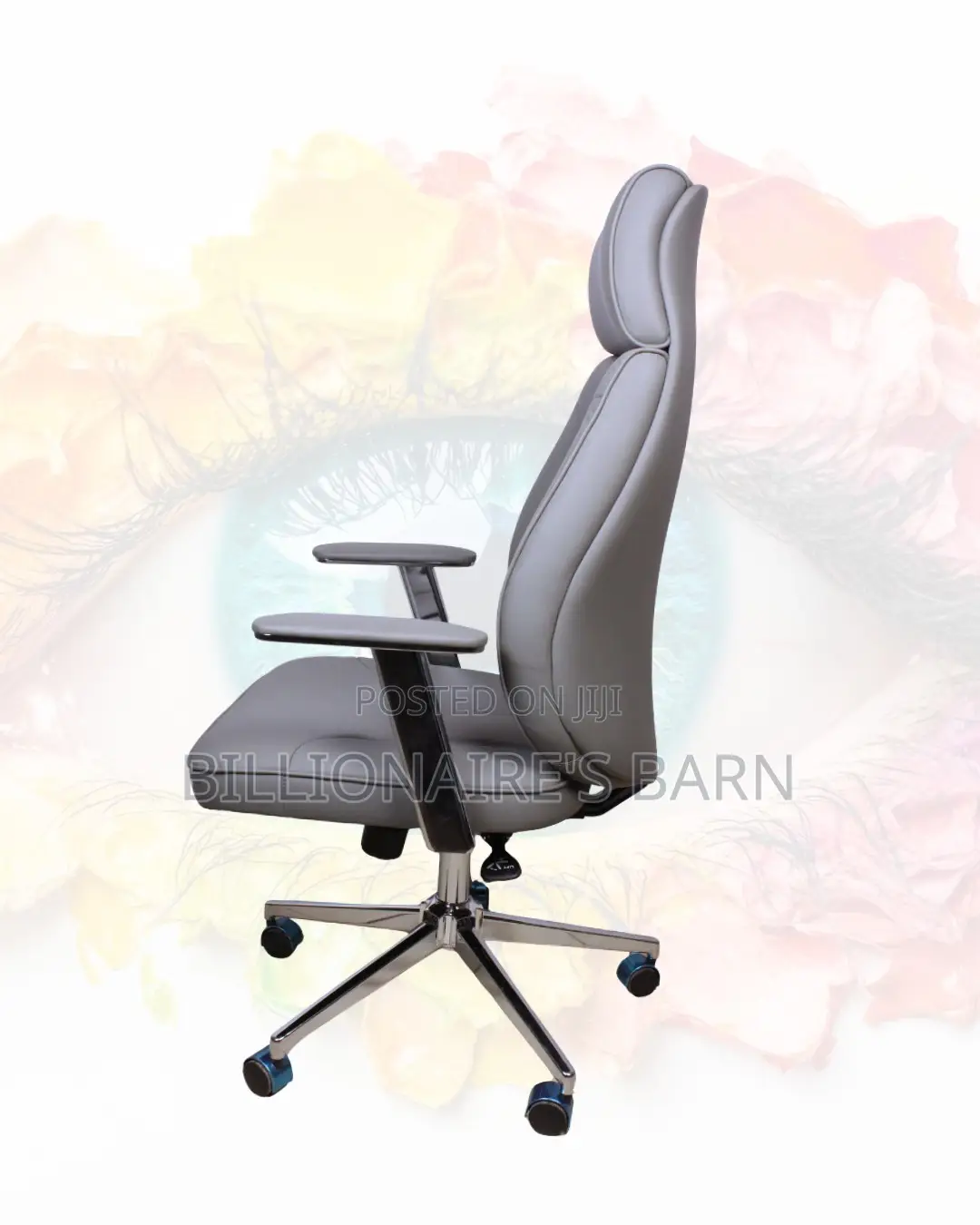 New Arrival Grey Executive Leather Office Chair — Easy to Clean