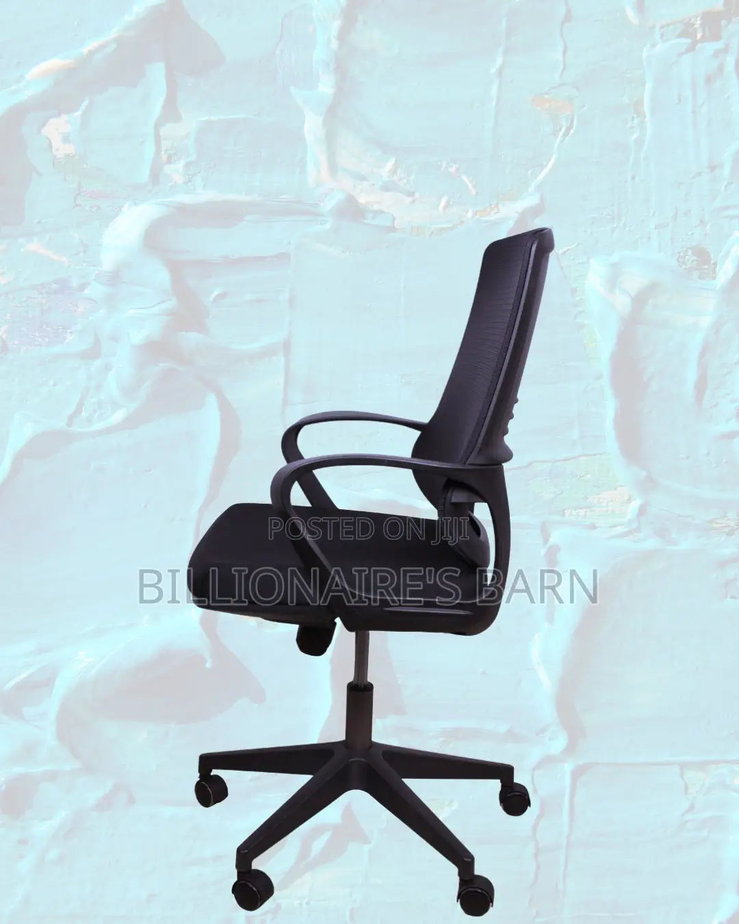 Quiet-roll Black Ergonomic Mesh Office Chair
