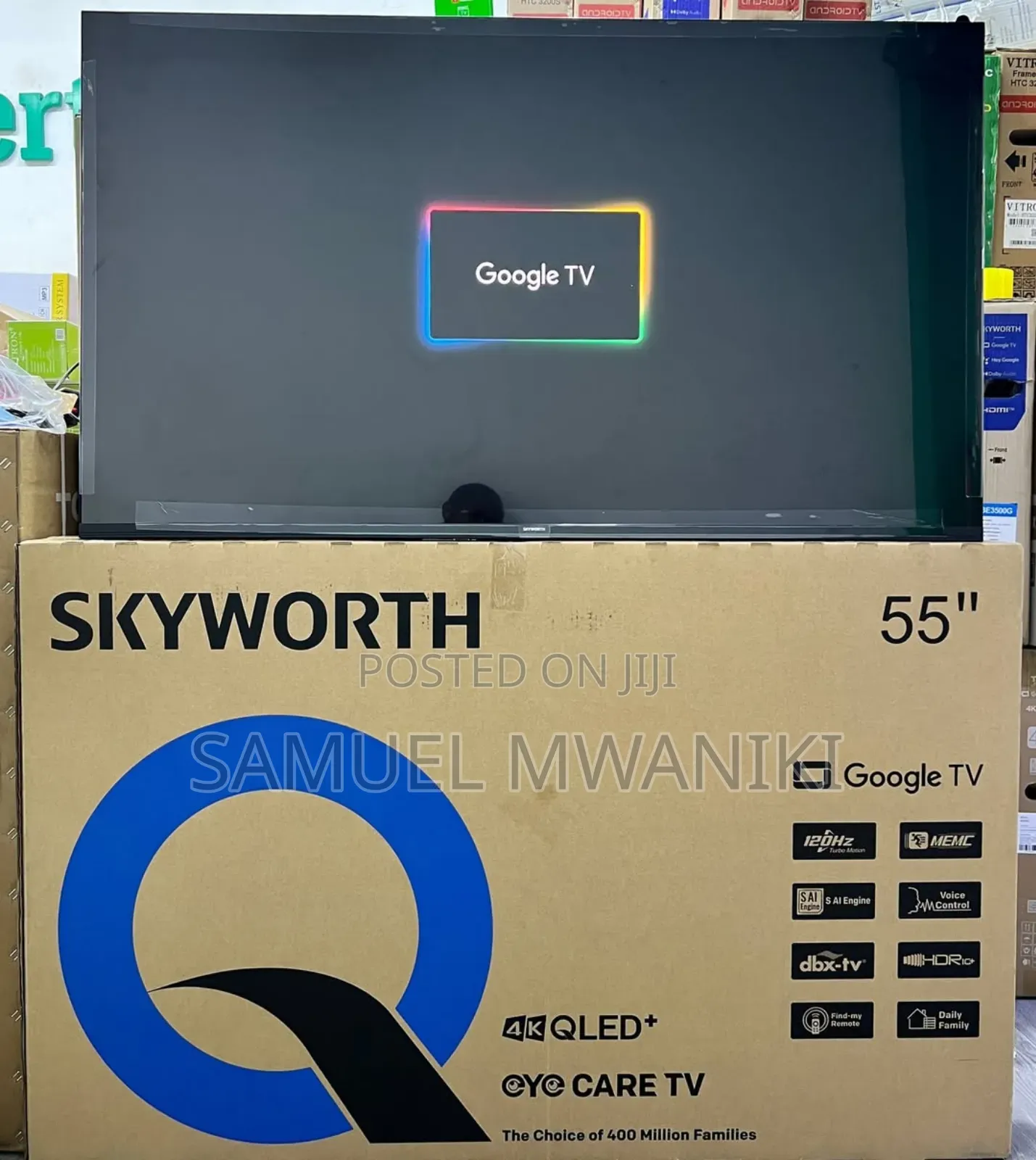 Skyworth 55′′ Qled Google Smart Tv Frameless Bluetooth 5.0 Hdr10+