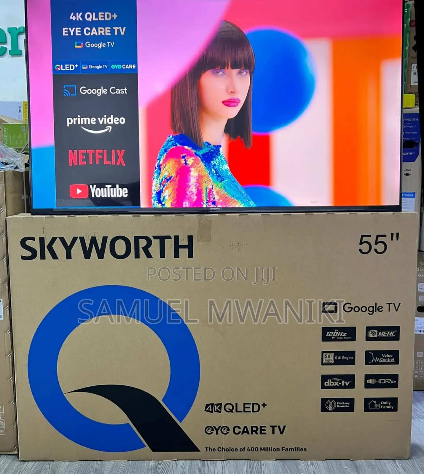 Skyworth 55′′ Qled Google Smart Tv Frameless Bluetooth 5.0 Hdr10+