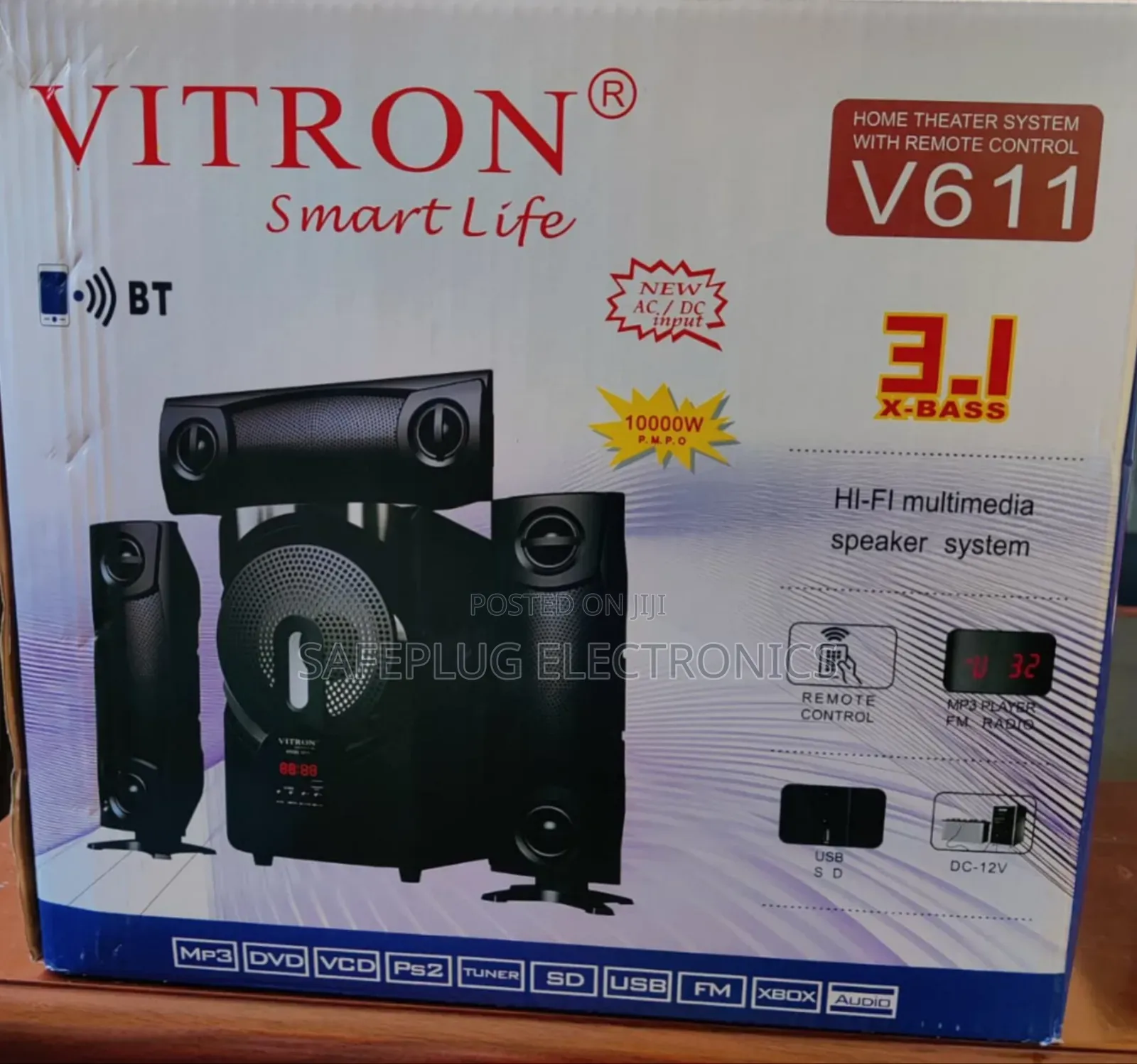 Vitron Woofer 3.1ch – Hi-Fi Multimedia Speaker Sound System, V611