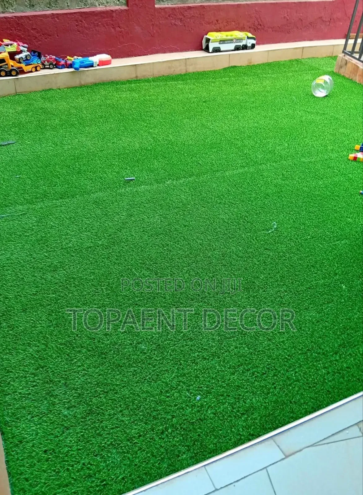 Kids House Backyard Mini Playground Artificial Green Grass Carpet