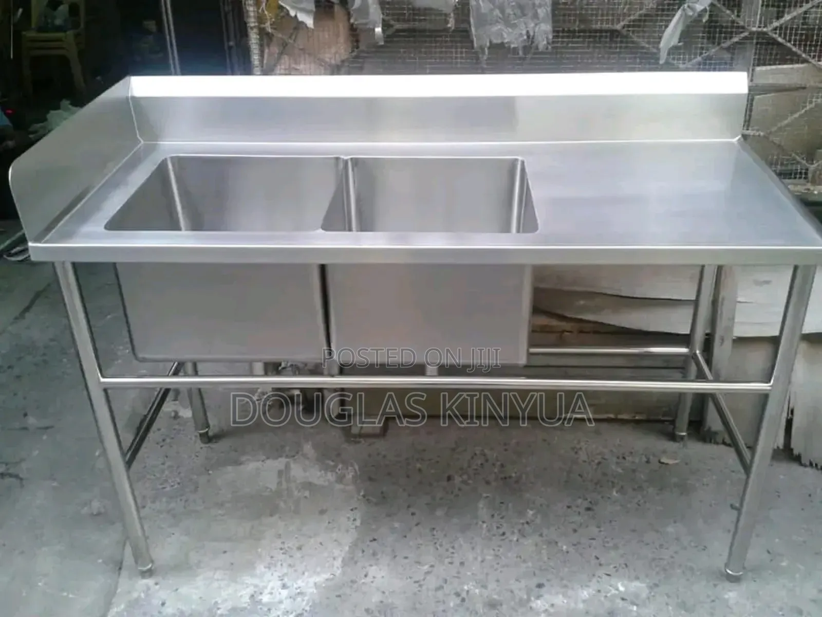 Double Bowl Sink*( Stainless Steel Commercial Double Bowl Kitchen Sink