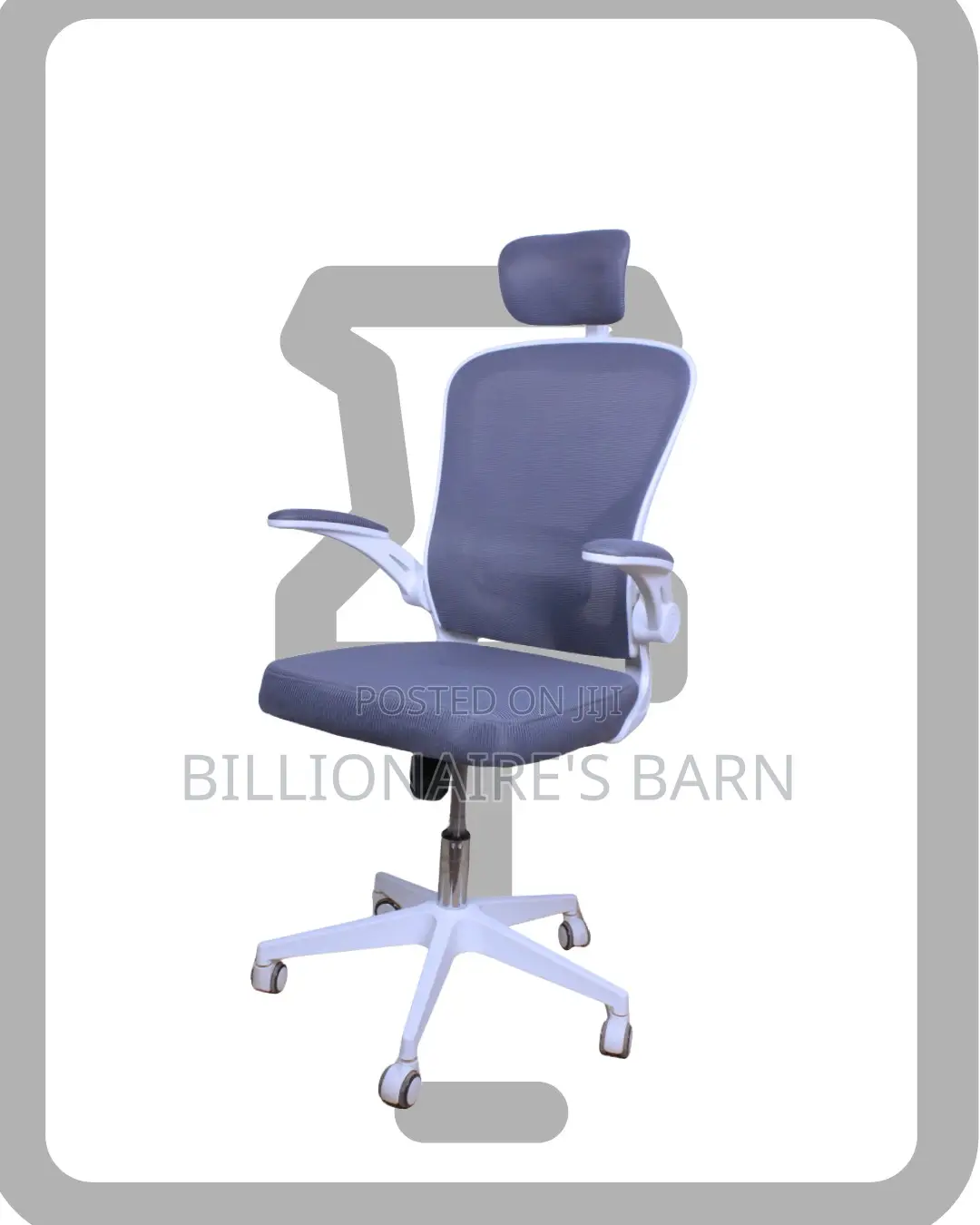 White Ergonomic Office Chair (Space-Saving) — Limited Stock