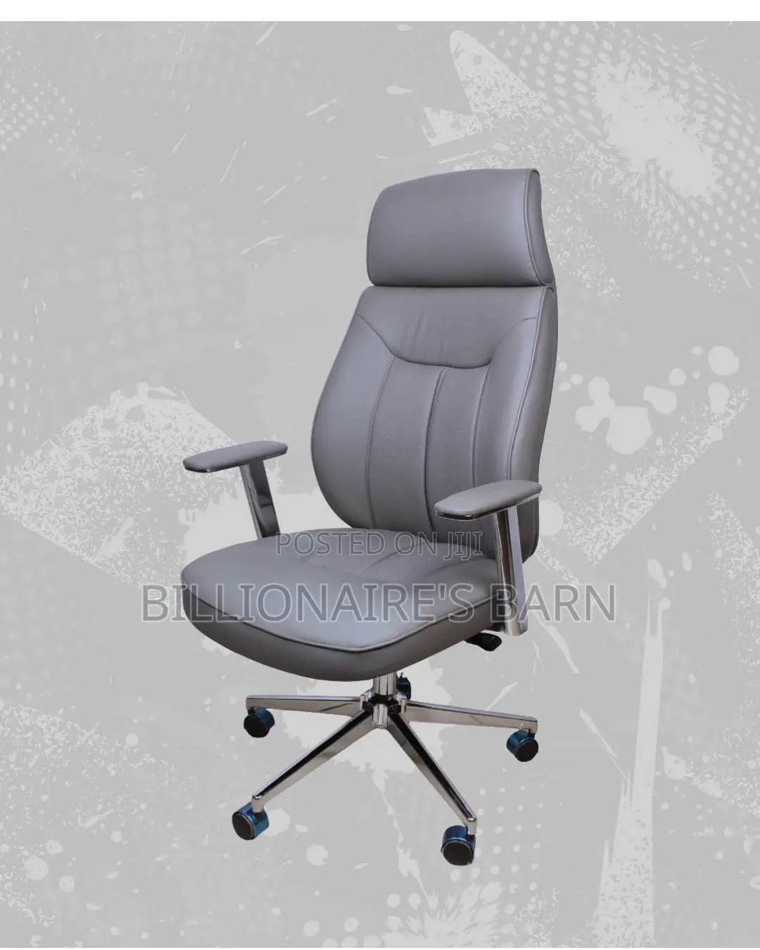 Grey Executive Leather Office Chair (New Arrival) — Only a Few Left