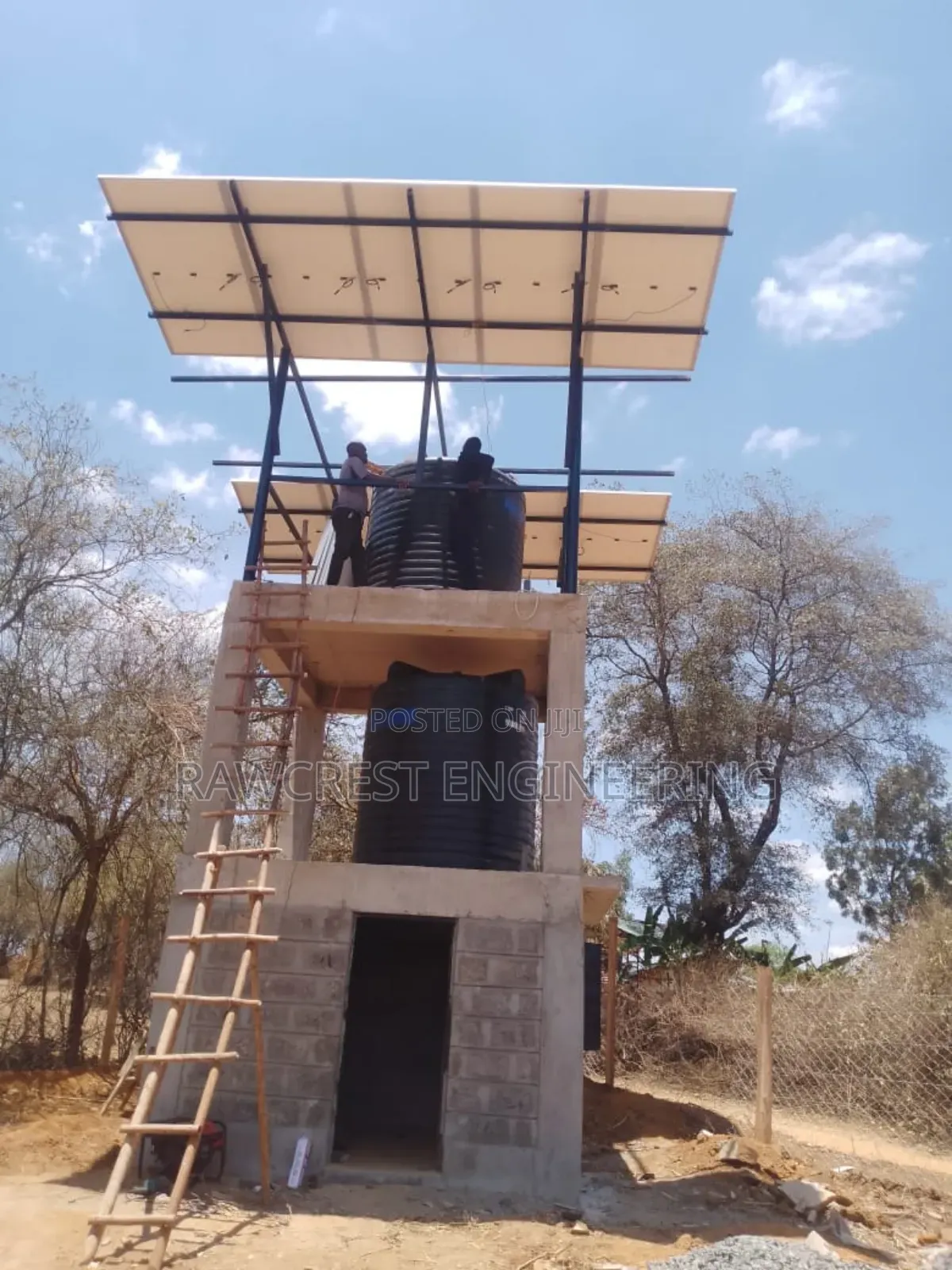 Solar Structure And Water Tank Platform