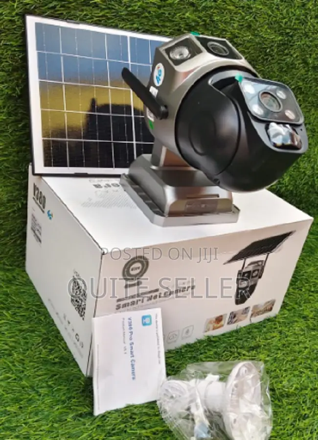 Solar Powered 4g PTZ Dual Lens Camera Solar Light Built-in Battery