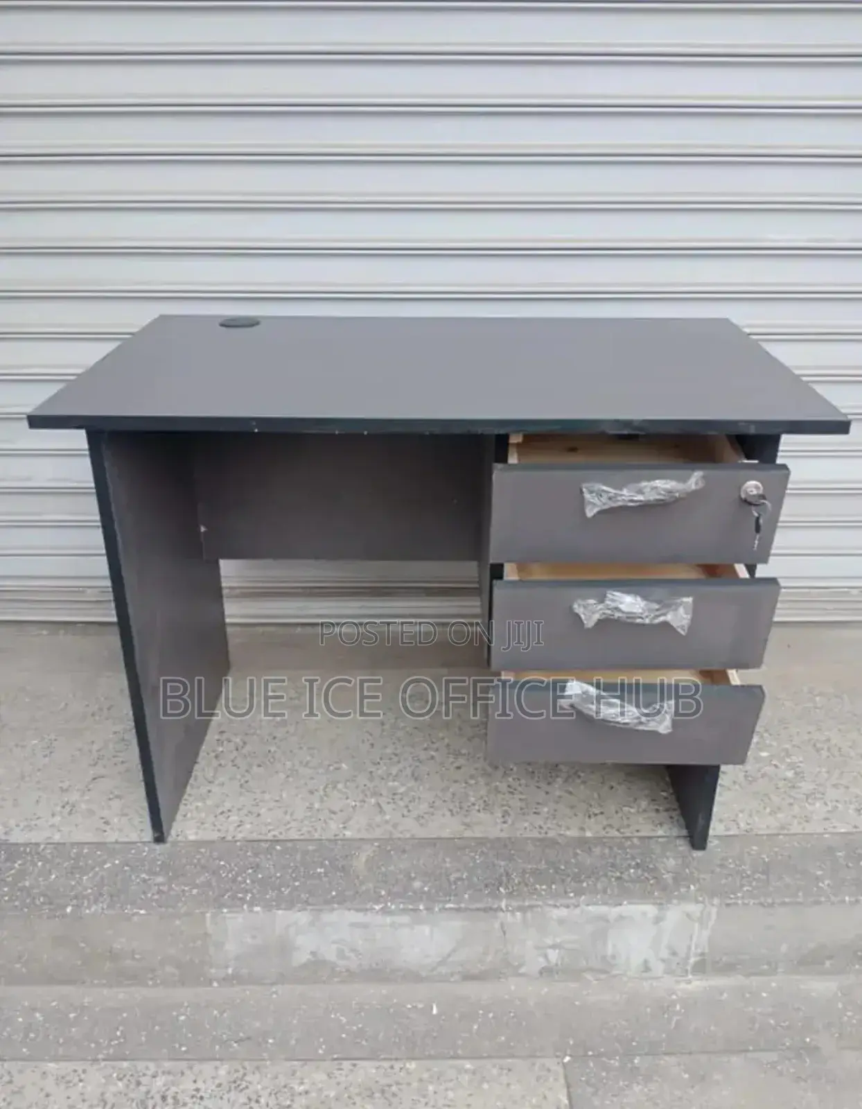 1m Grey Office Desk