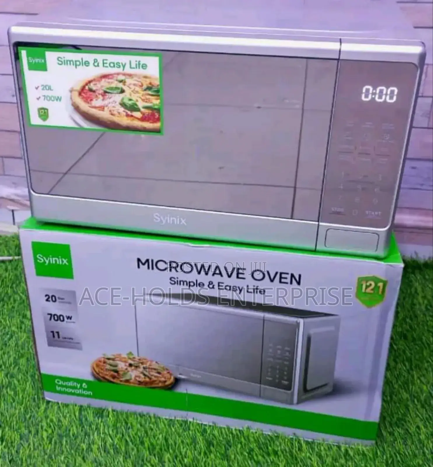 Synix 20l Digital Microwave Oven Silver
