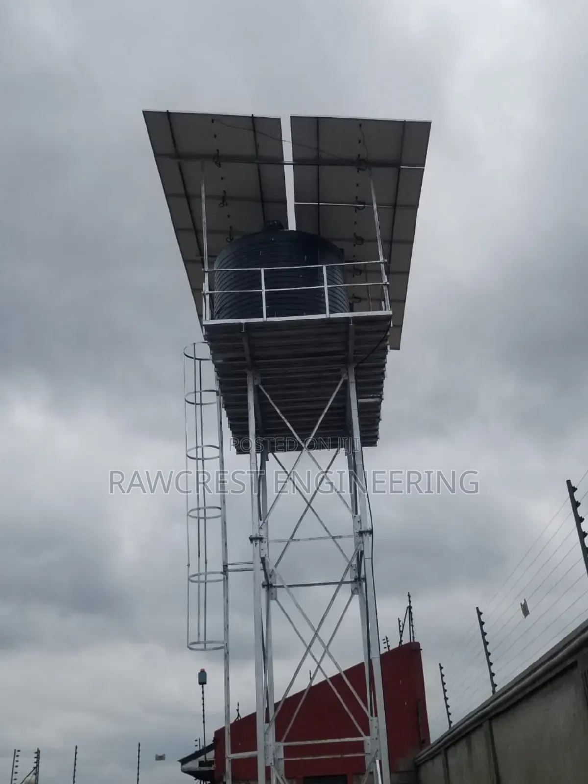 Water Tank Tower And Solar Structure