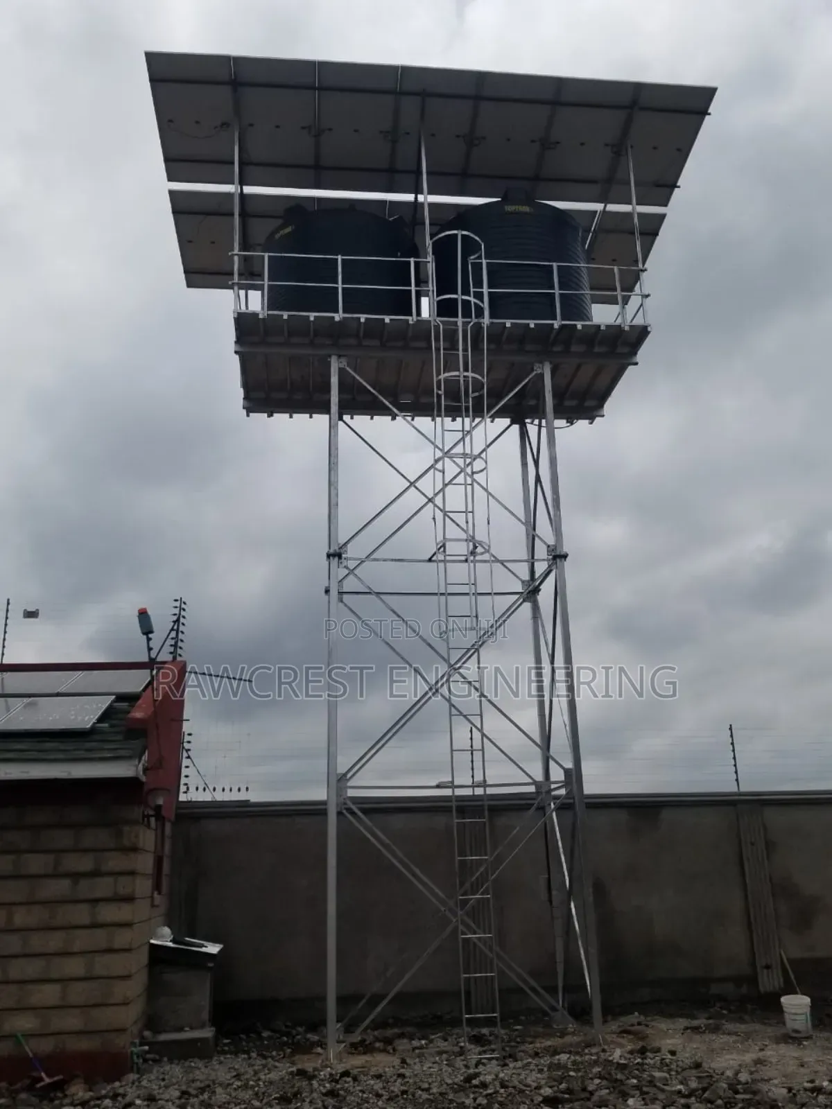 Solar And Water Tank Tower Fabrication