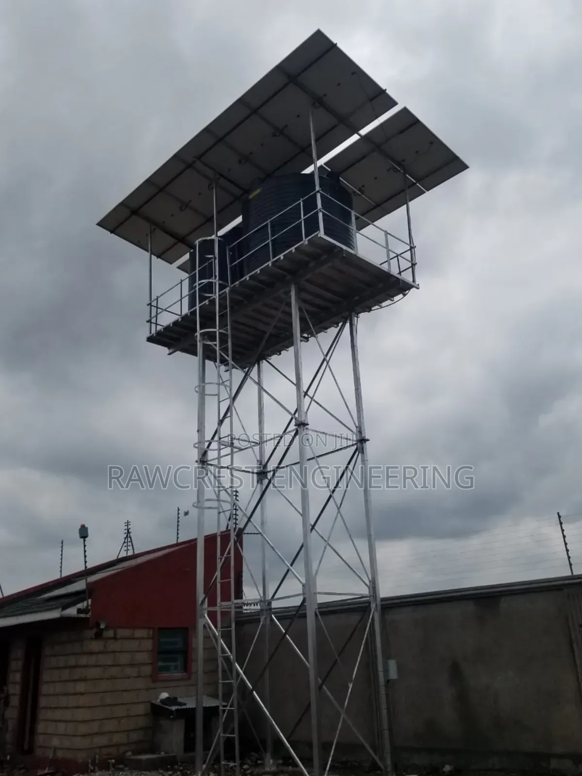 Solar And Water Tank Tower Fabrication