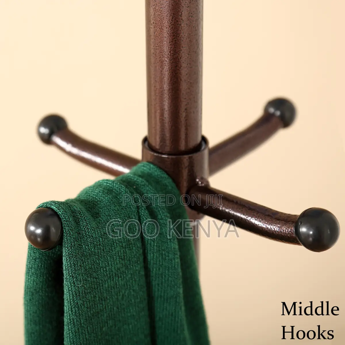 Home/Office Hanger; Multi-Hook Metal Coat and Hat Rack
