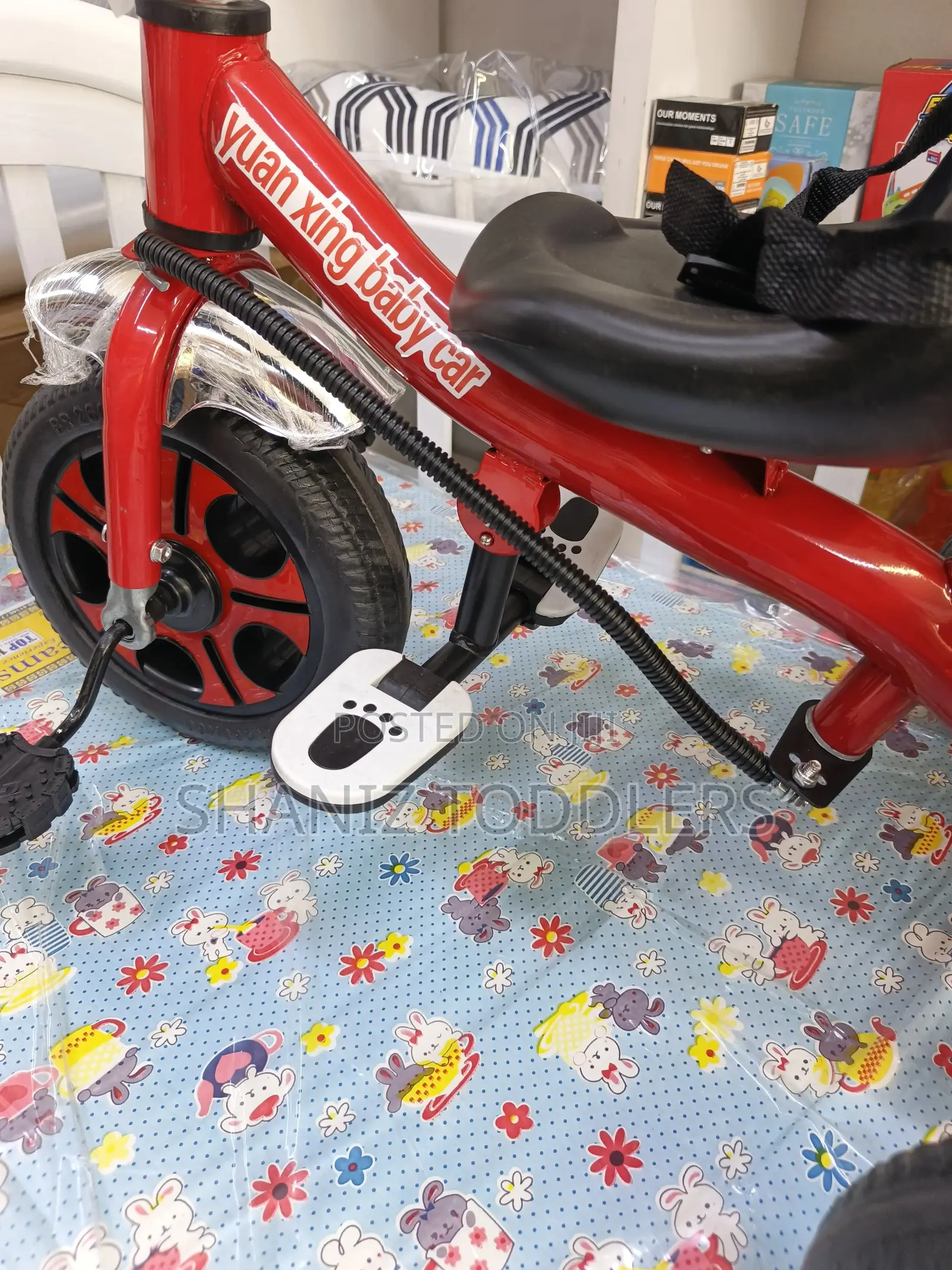 Baby Tricycle With Push Handle 3-Wheel Toddler Trike
