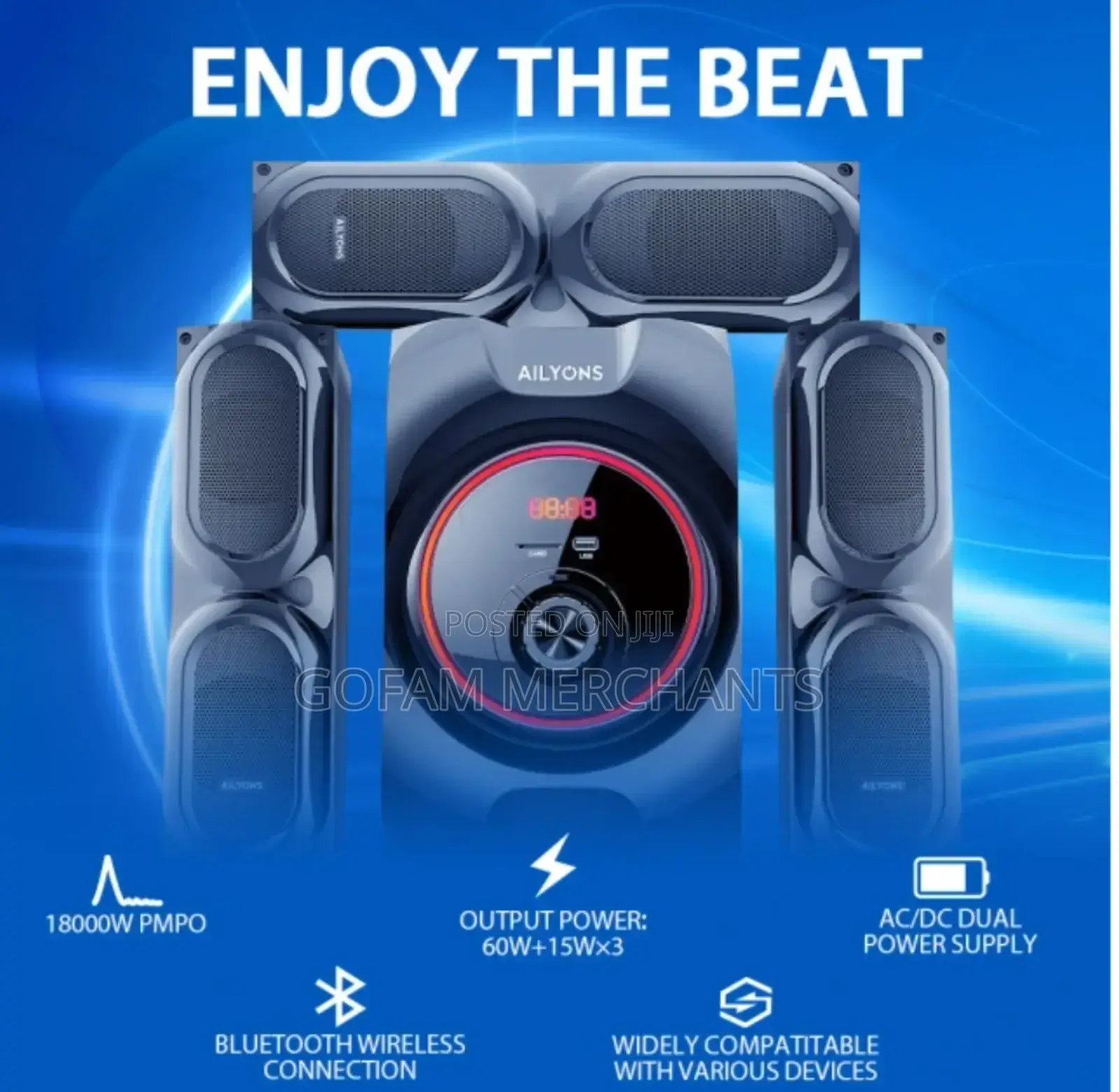 Ailyons 3.1ch Elp3602k Multimedia Speaker System