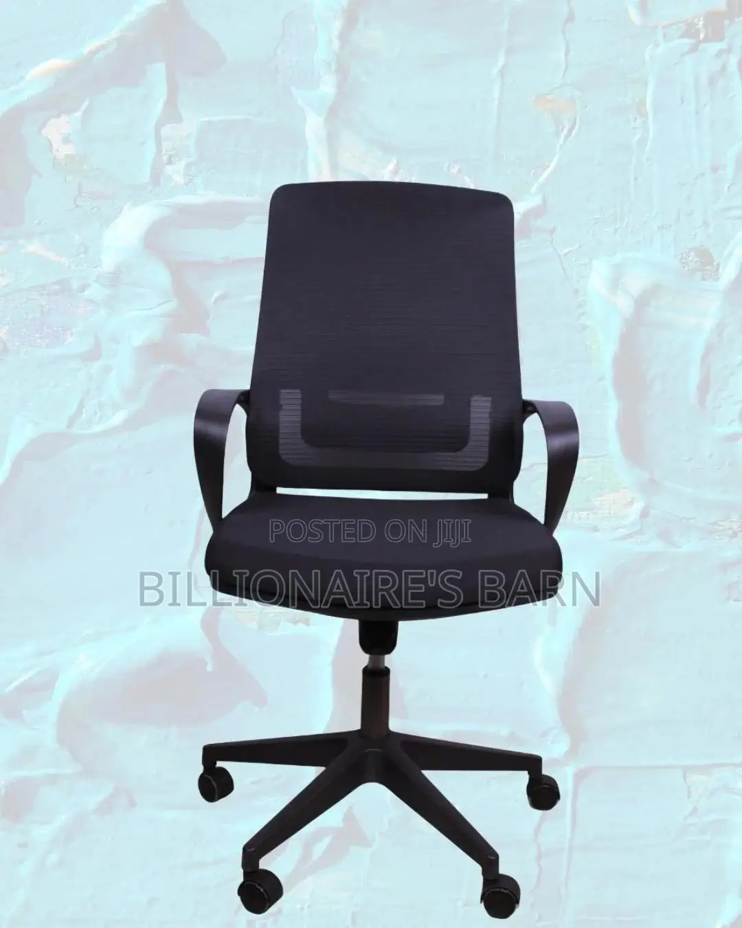 Quiet-roll Black Ergonomic Mesh Office Chair