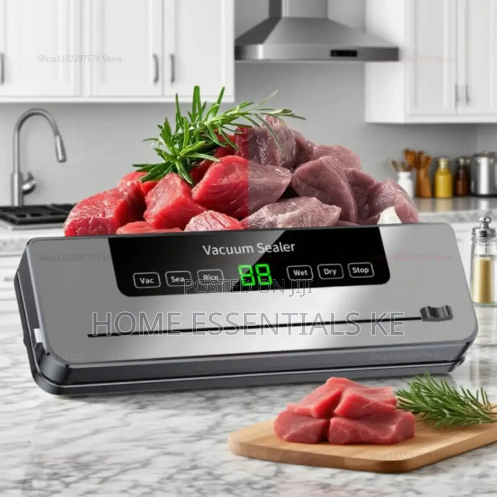 *Electric Vacuum Sealer Machine With 50pcs Free Packaging Papers*