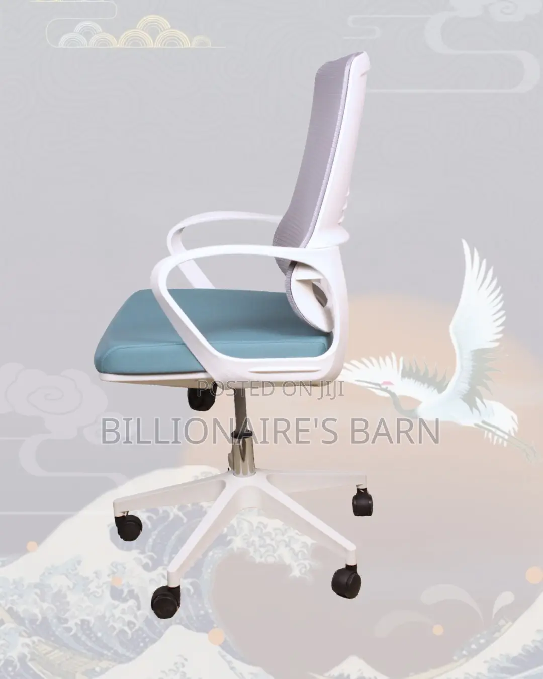 White Ergonomic Mesh Office Chair | Adjustable High-Density Foam Seat