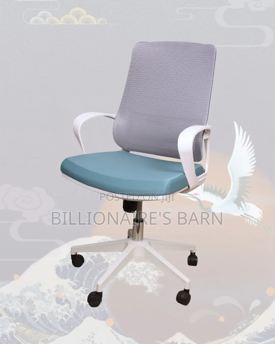 White Ergonomic Mesh Office Chair | Adjustable High-Density Foam Seat